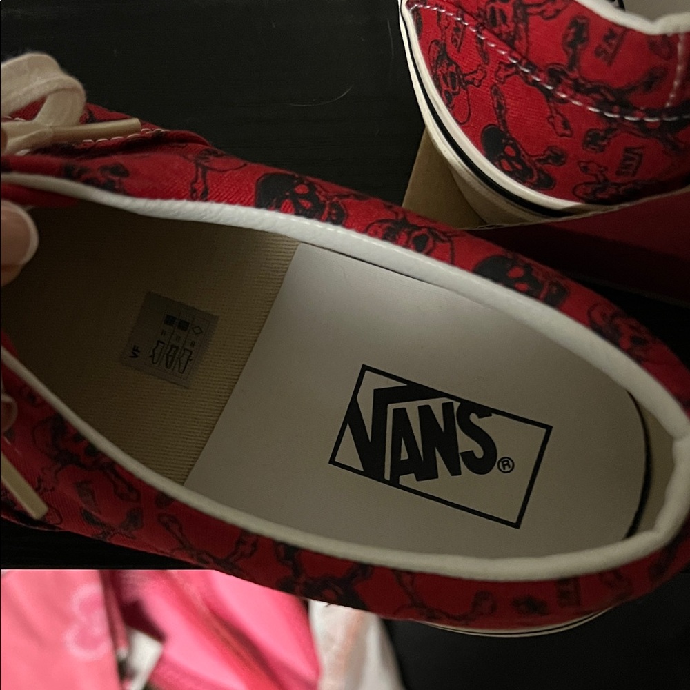 Vans Red Skull Pattern Shoes - Picture 8 of 8